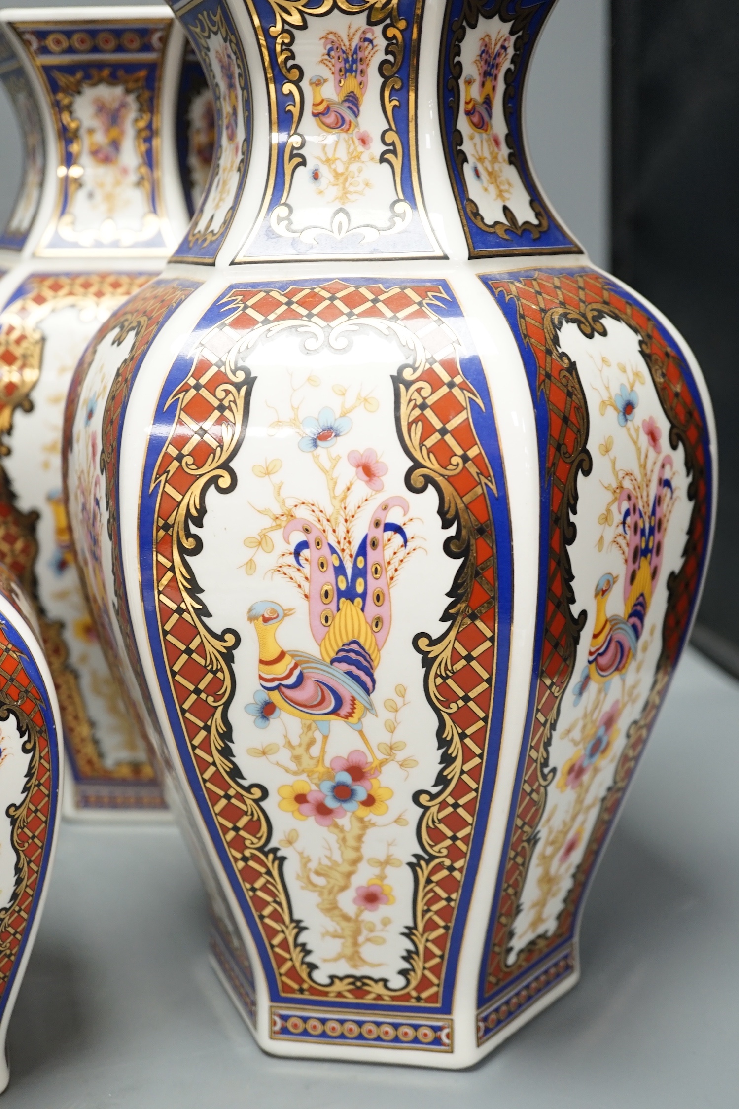 Four 20th century Chinese porcelain vases. tallest 46cm